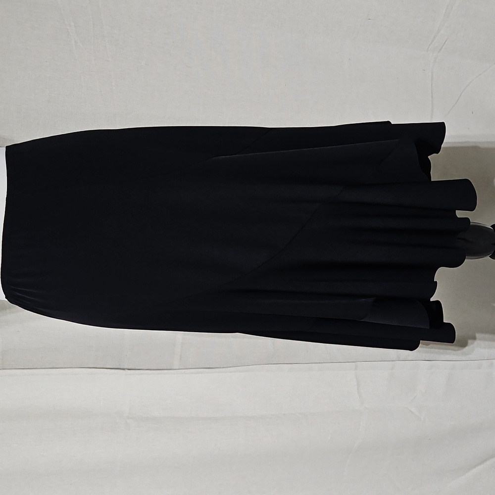 Elastic Waist Midi Skirt With Draped Hem